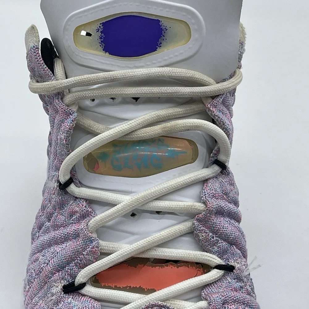 Nike CQ9283-900 LeBron 18 Graffiti Mens Size 6 Basketball Shoes Blue Multi-Color
